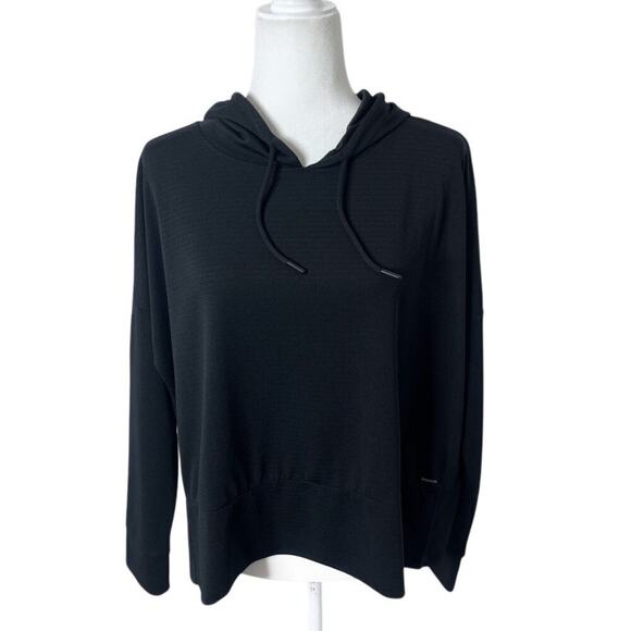 Mondetta Tops - Mondetta Women's Ottoman Athletic Hoodie Top S Black Oversized Boxy Long Sleeve